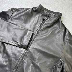 Tibor Genuine Leather Moto Jacket Buttery Soft Women's Size L Biker Goth Moto